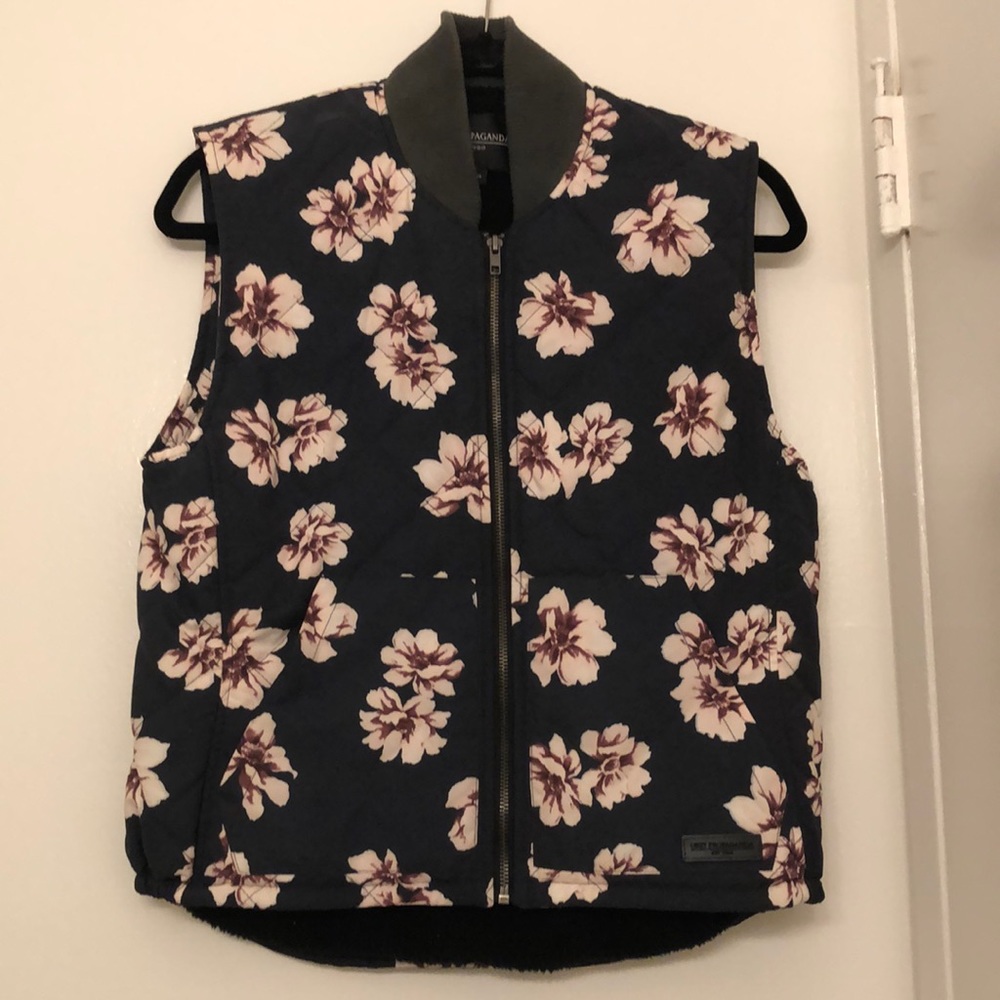 Obey Floral Puff Vest